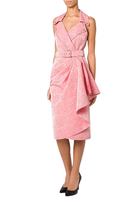 FLORAL JACQUARD DRESS PINK by Moschino