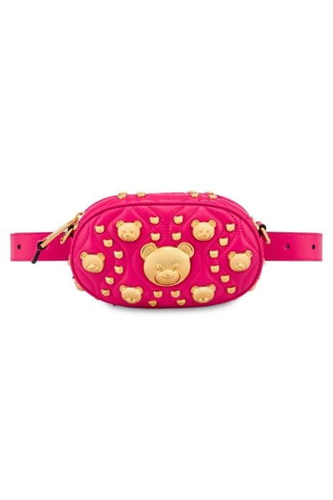 TEDDY STUDS NAPPA BELT BAG PINK by Moschino