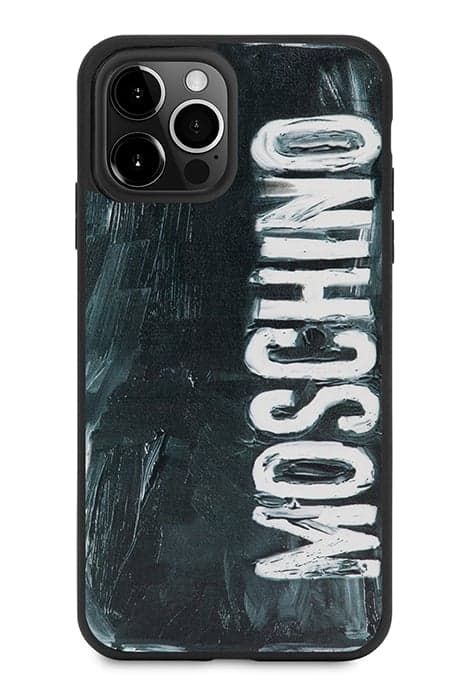 IPHONE 12 PRO MAX PAINTING COVER BLACK by Moschino