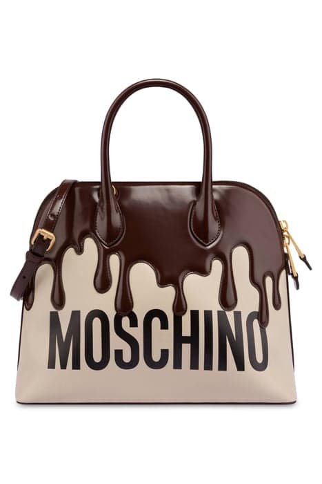 MELTED CHOCOLATE HANDBAG WHITE by Moschino