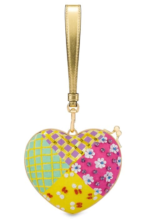 HEART BAG PATCHWORK EMBROIDERY MULTICOLOR by Moschino