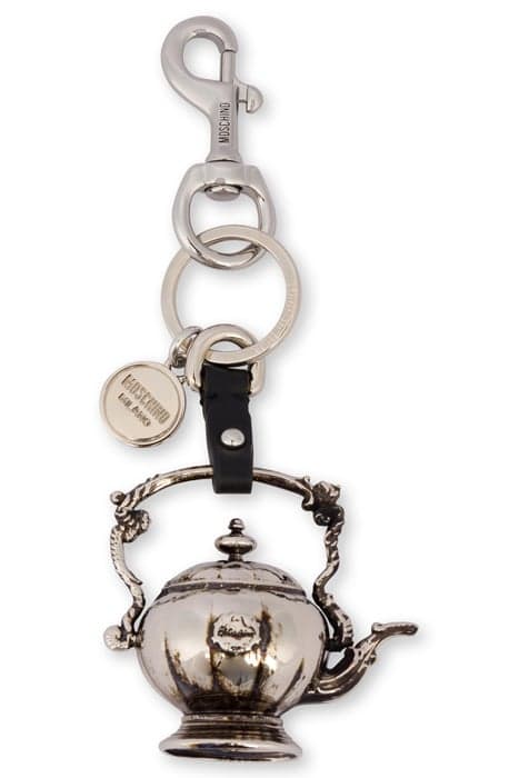 VINTAGE TEAPOT KEY RING SILVER by Moschino