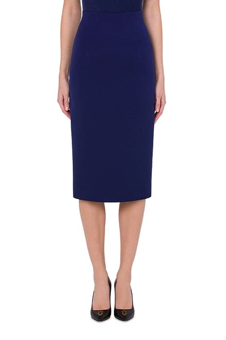 WOOL FAILLE SKIRT BLUE by Moschino