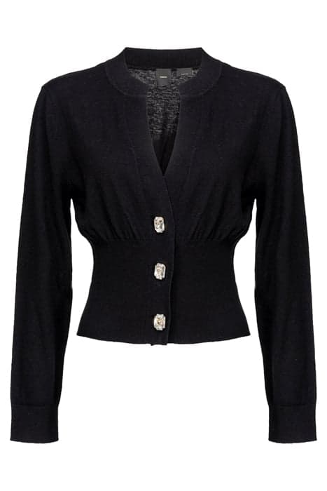 MAGNESIO CARDIGAN COMFORT MISTO COTONE BLACK by PINKO