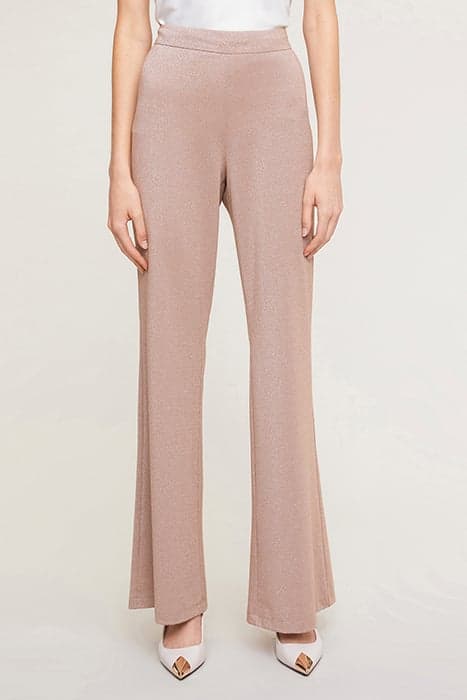 LUREX FLARED TROUSERS NATURAL by Motivi