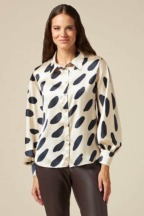 PATTERNED SATIN SHIRT WHITE by Oltre