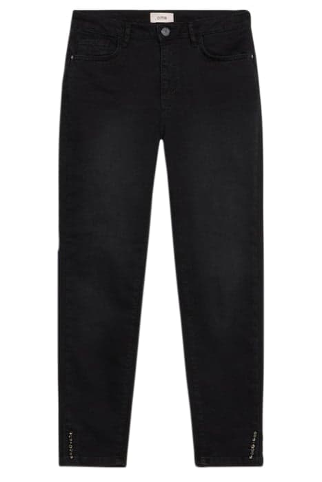 BLACK SKINNY JEANS WITH JEWEL EMBROIDERY BLACK by Oltre