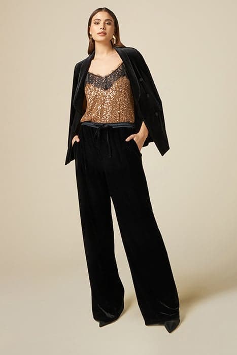 Velvet palazzo trousers by Oltre