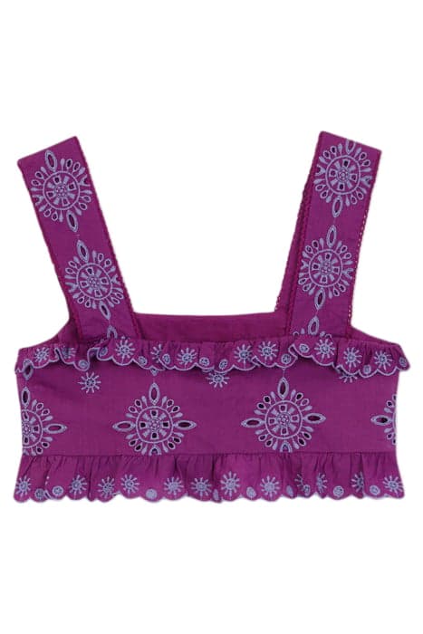 ENGLISH EMB CROP TOP PURPLE by Scalpers