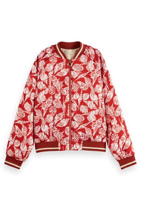 PRINTED REVERSIBLE BOMBER JACKET SHELL BATIK TERRACOTTA by Scotch & Soda