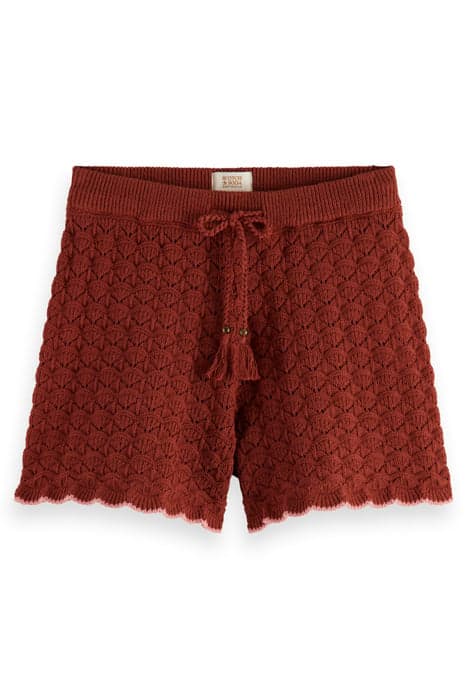 POINTELLE KNITTED SHORT TERRACOTTA by Scotch & Soda