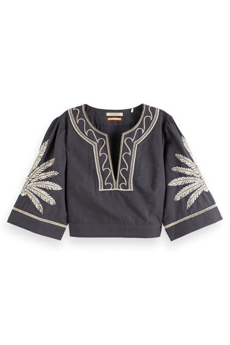 EMBROIDERED CROP TOP ANTRA by Scotch & Soda