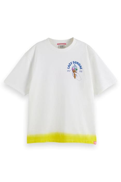 LOOSE FIT DIP DYE T-SHIRT WHITE by Scotch & Soda