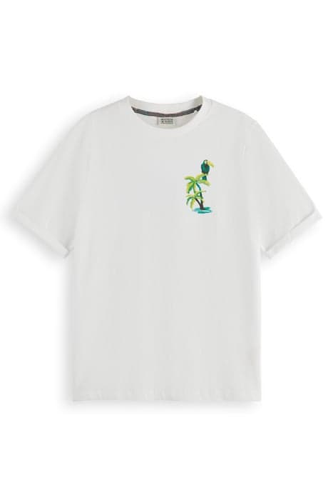 RELAXED FIT GRAPHIC T-SHIRT WHITE by Scotch & Soda