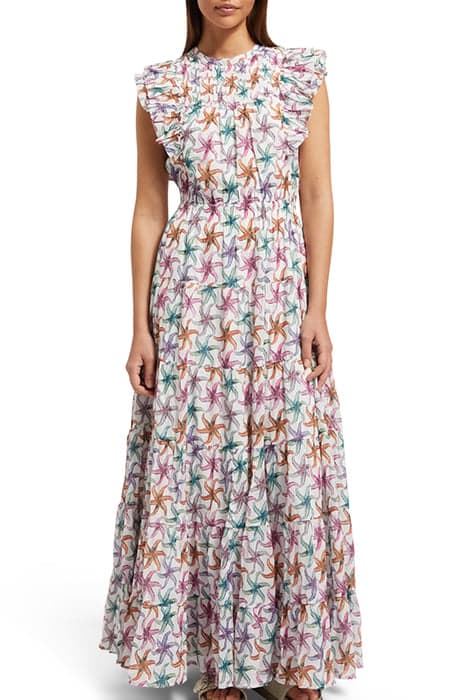 PRINTED MAXI COTTON VOILE DRESS STARFISH by Scotch & Soda