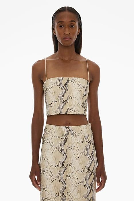 PYTHON TOP GOAT LEATHER BEIGE by Helmut Lang