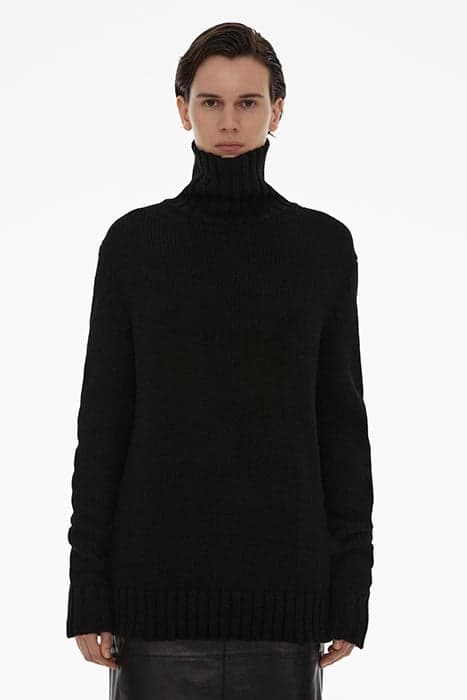 ARCHIVE T NECK WOOL, POLYAMIDE, VISCOSE, CASHMERE BLACK by Helmut Lang