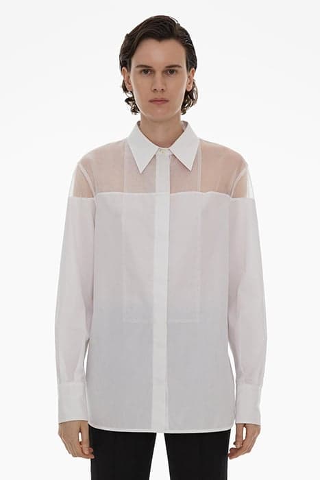 POPLIN TUX SHIRT COTTON OPTIC WHITE by Helmut Lang