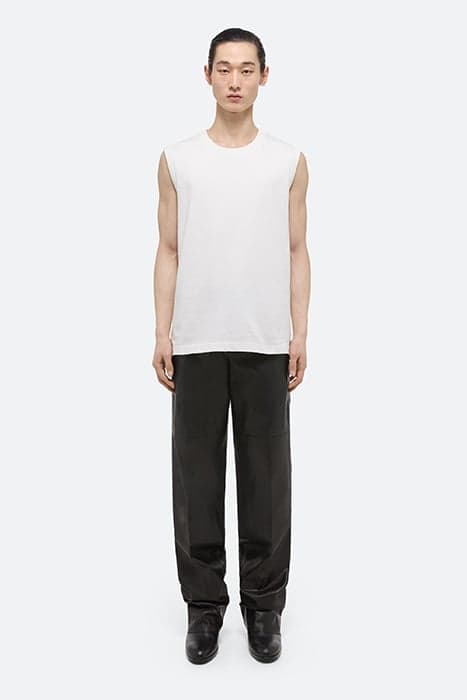 LOGO MUSCLE TANK COTTON WHITE by Helmut Lang