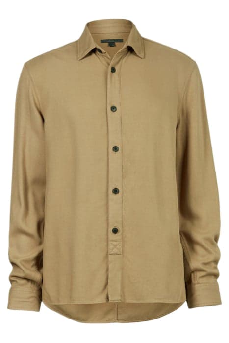 OVER SHIRT WITH STRAIGHT BOTTOM HEM HOR CLAY BROWN by John Varvatos