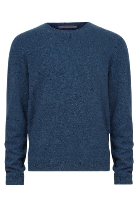 REGULAR FIT LS BOILED CASHMERE CREW WITH ROYAL BLUE by John Varvatos