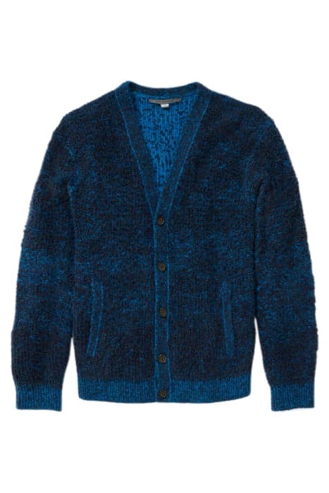 EASY FIT LS CARDIGAN WITH BOUCLE JACQUAR EMPIRE BLUE by John Varvatos