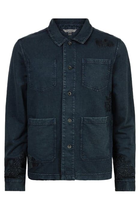 DALTON LS TRUCKER JACKET WITH MENDING DE NAVY by John Varvatos