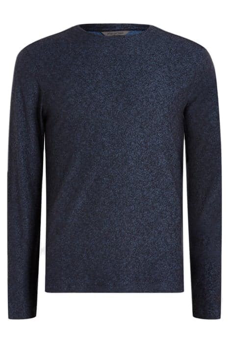 HARALSON REGULAR FIT LS CREW WITH TEXTU DARK NAVY by John Varvatos