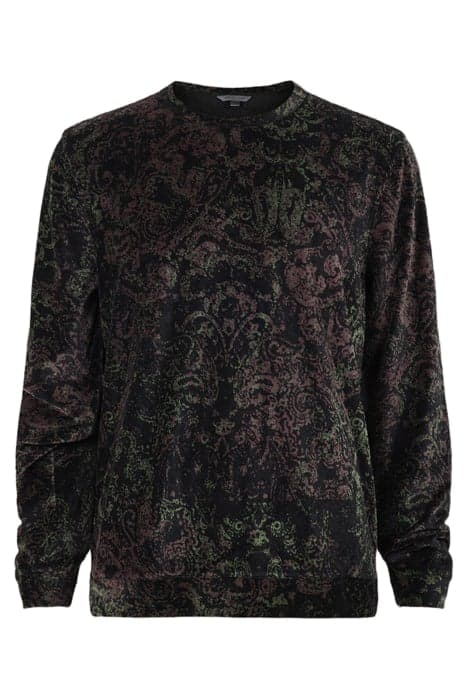 MACDOUGAL REGULAR FIT LS VELVET CREW WIT BLACK by John Varvatos