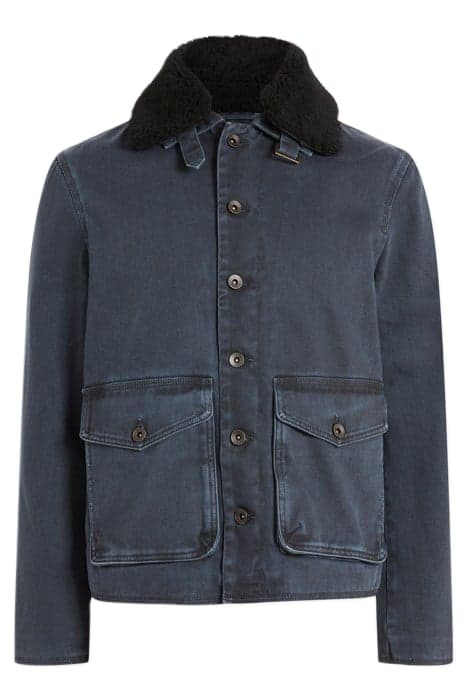 TURNBULL COAT - BUTTON CLOSURES CONTRAST DARK NAVY by John Varvatos