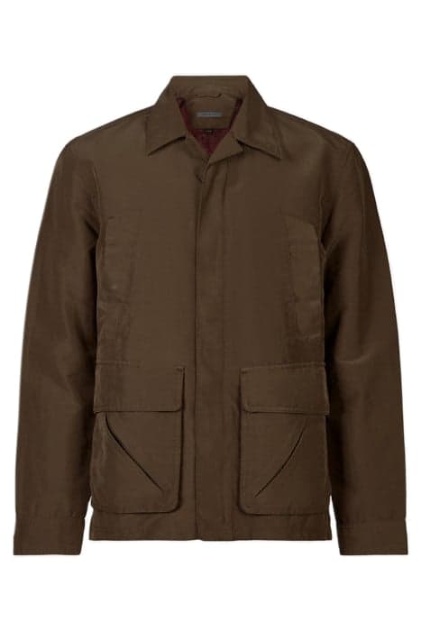 JESSIE JACKET - CONCEALED CF CLOSURE WAI WOOD BROWN by John Varvatos