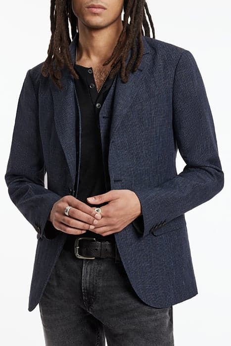 SLIM FIT NOTCH LAPEL JACKET WITH FLAP PO INK BLUE by John Varvatos