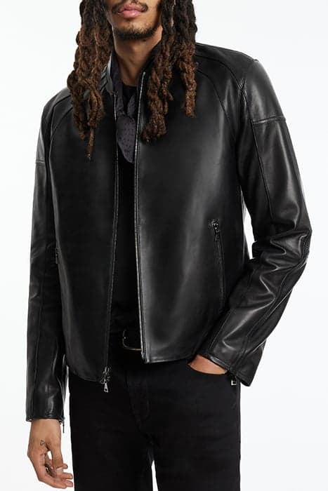 ZIP FRONT MOTORCROSS JKT BLACK by John Varvatos