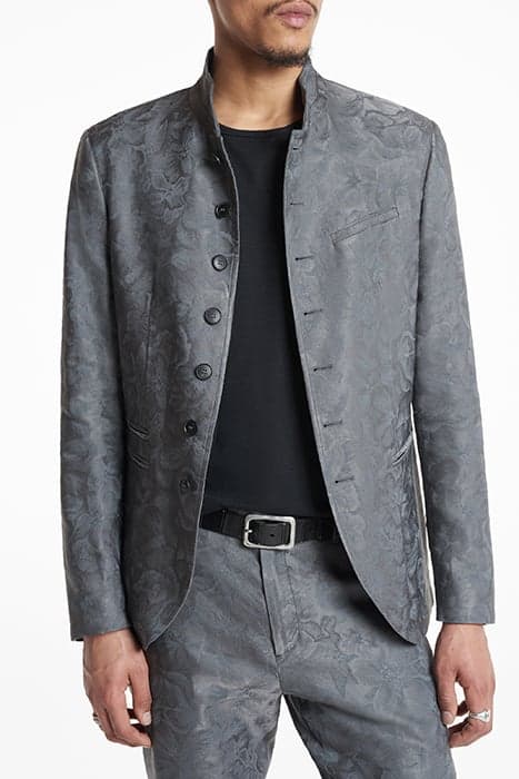 SLIM FIT MULTI BTN CLOSURE JACKET WITH S IRON GREY by John Varvatos