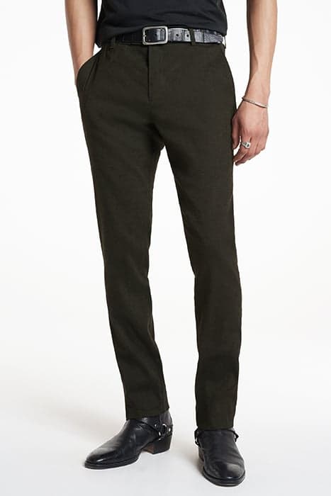 SLIM FIT PANTS WITH WELT HIP POCKET AND KELP by John Varvatos