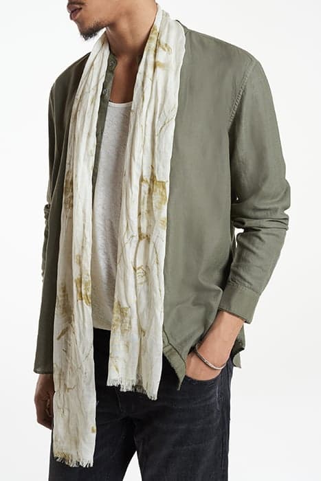 WATERCOLOR FLOWER COLD DYED SCARF MACADAMIA by John Varvatos