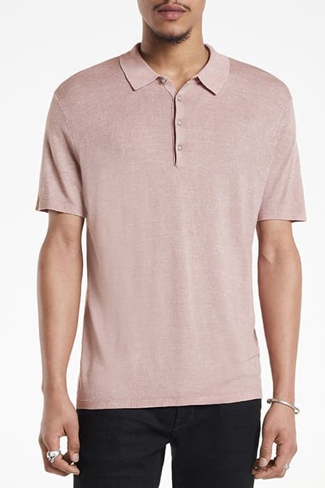 CHATHAM REGULAR FIT SS P OLO WITHPIGMENT ANTIQUE PINK by John Varvatos