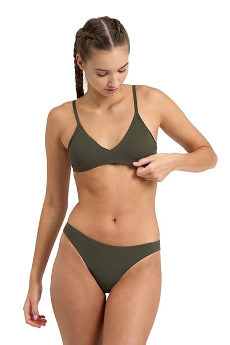 WOMEN'S ARENA SOLID BIKINI TRIANGLE DARK OLIVE by Arena