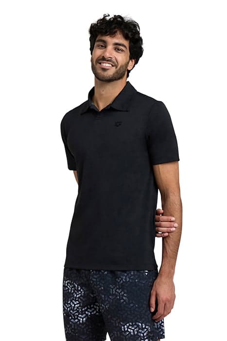 MEN'S POLOSHIRT SOLID BLACK-ASPHALT by Arena