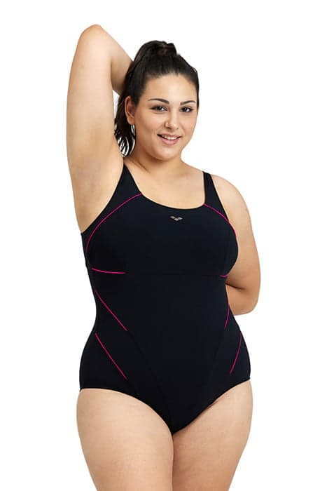 W JEWEL ONE PIECE PLUS R BLACK-ROSE VIOLET by Arena