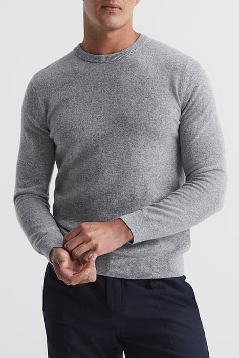 MONARCH -LS CASHMERE CREW SOFT GREY by Reiss