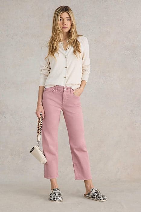 BLAKE STRAIGHT CROP JEAN DUSTY PINK by White Stuff