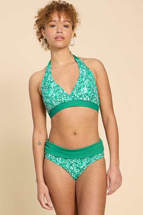 REVERSIBLE FOLD DOWN BOTTOM GREEN MULTI by White Stuff