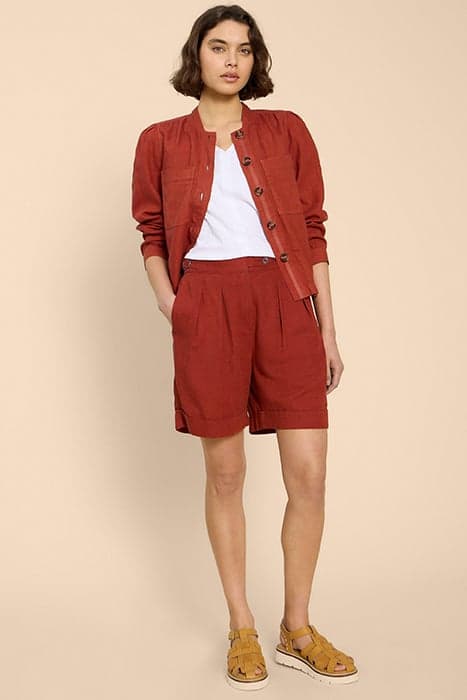 UNA SHORTS DARK RED by White Stuff