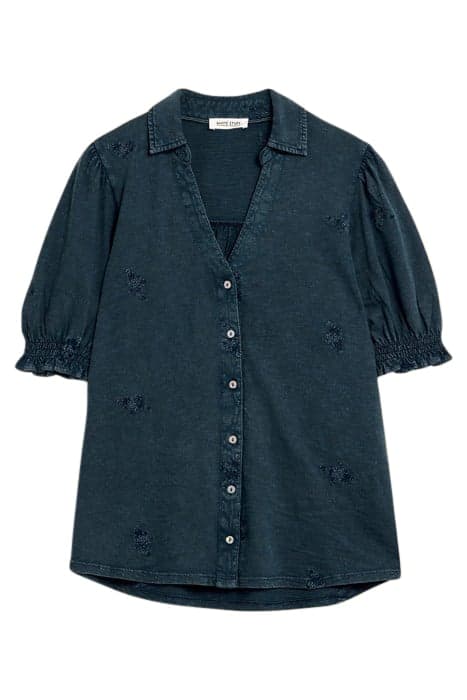 PENELOPE EMBROIDERED SHIRT INDIGO BLUE by White Stuff