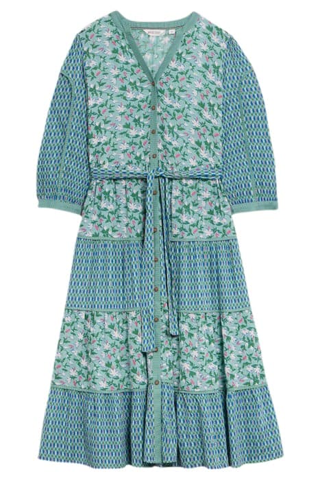 MABEL MIXED PRINT DRESS TEAL PRINT by White Stuff