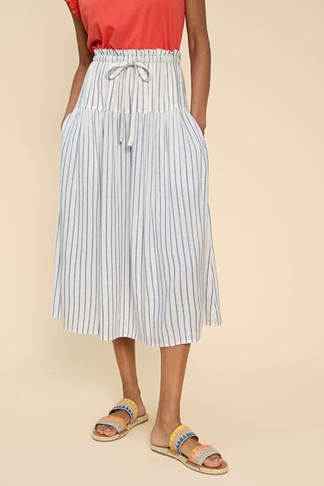 SEEMA ECO VERO STRIPE SKIRT IVORY MULTI by White Stuff