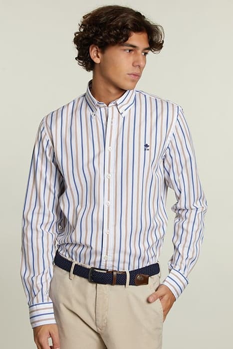 CUSTOM FIT STRIPED SHIRT MULTI by River Woods