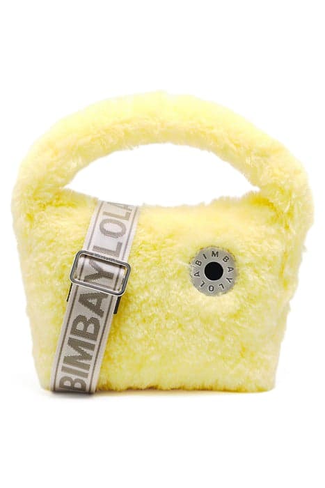 S YELLOW FUR HOBO BAG by Bimba y Lola