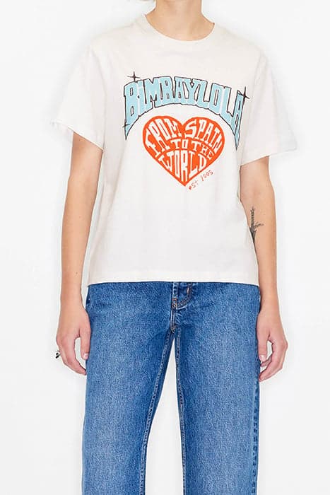 WHITE BIMBA UNIVERSITY LOGO T-SHIRT by Bimba y Lola